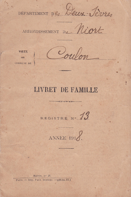 Livret de famille petit